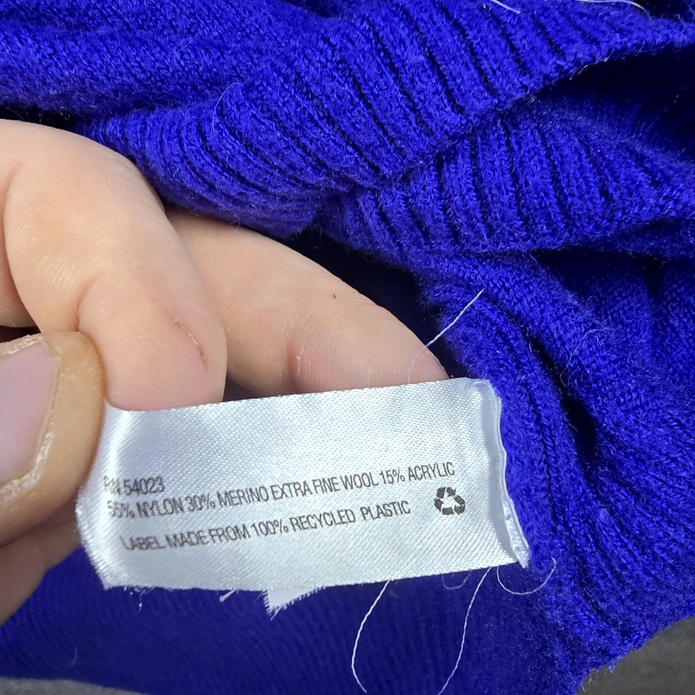 GAP Designed & Crafted Sweater Woman M Merino Wool Pullover Royal Blue Paradise‎ - Picture 5 of 10